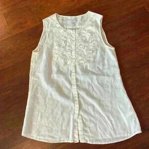 GAP 100% cotton tank with ruffles detail XS